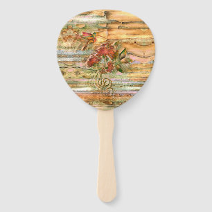Shabby Chic Hummingbird Flight Hand Fan