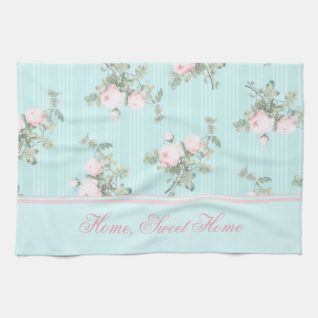 Shabby chic kitchen towel Home, sweet home, custom (Horizontal)