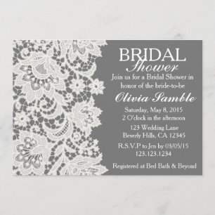 Shabby Chic Lace Bridal Shower Invitation