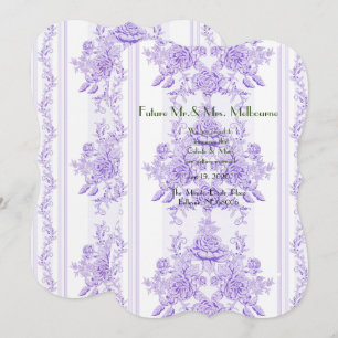 Shabby chic,lavender,toile,pattern,floral,Victoria Save The Date