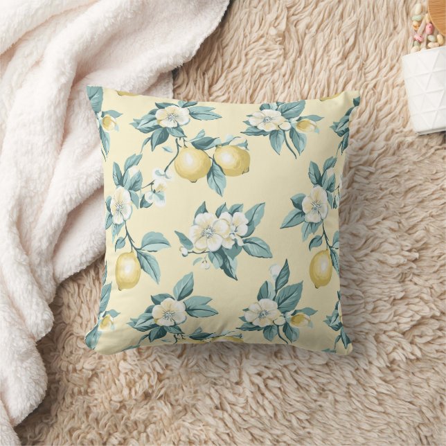 Shabby Chic Lemon Floral Series Design #10 Cushion (Blanket)