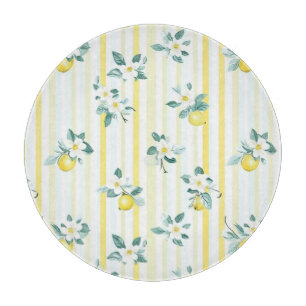 Shabby Chic Lemon Floral Series Design #12 Cutting Board