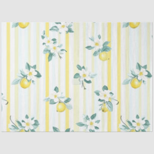 Shabby Chic Lemon Floral Series Design #12 Tissue Paper
