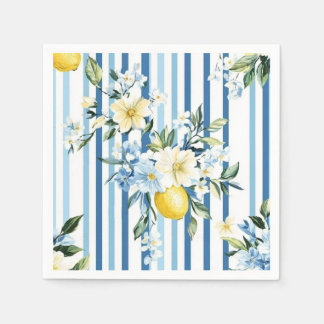 Shabby Chic Lemon Floral Series Design #1 Napkin