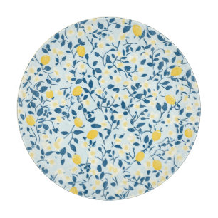 Shabby Chic Lemon Floral Series Design #3 Cutting Board