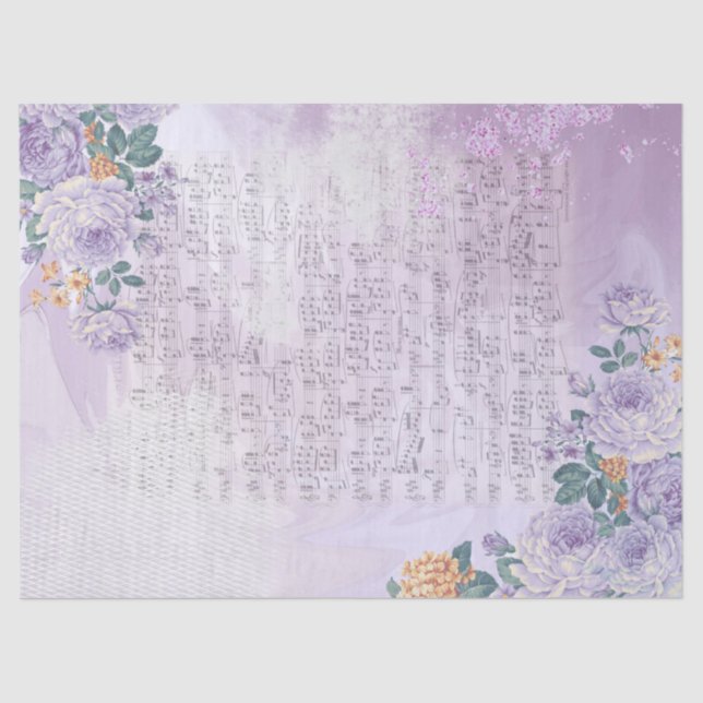 Shabby Chic Lilac Series Design 11 Tissue Paper (Front)
