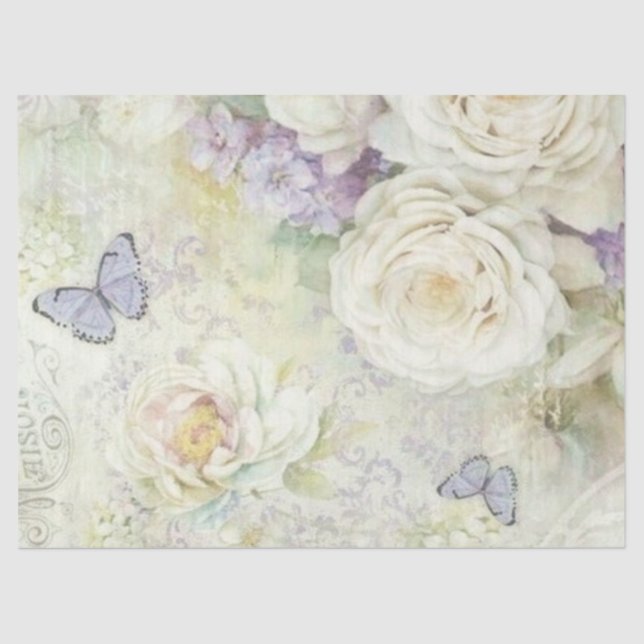 Shabby Chic Lilac Series Design 13 Tissue Paper (Front)