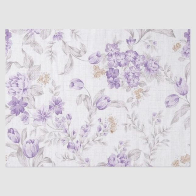 Shabby Chic Lilac Series Design 16 Tissue Paper (Front)