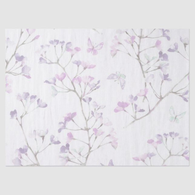 Shabby Chic Lilac Series Design 23 Tissue Paper (Front)