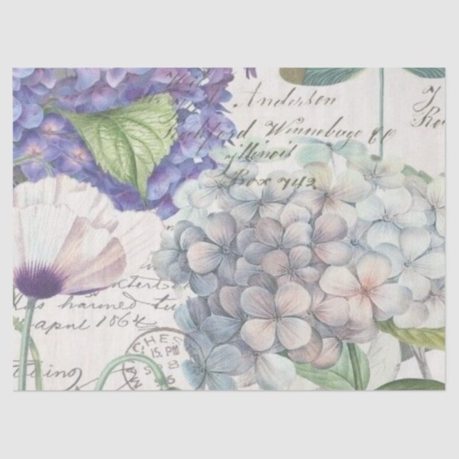 Shabby Chic Lilac Series Design 5 Tissue Paper (Front)