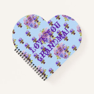 Shabby Chic Love You Grandma Notebook