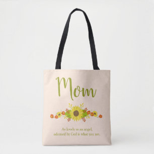 Shabby Chic Mum Sunflower Tote Bag