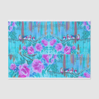 Shabby Chic Musical Birds Paper for DIY Decoupage