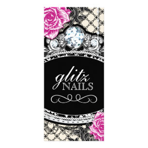 Shabby Chic Nail Salon Salon Menu Rack Cards
