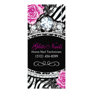 Shabby Chic Nail Salon Salon Menu Rack Cards