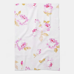 Shabby Chic Pale Pink Rose Kitchen / Bath Towel