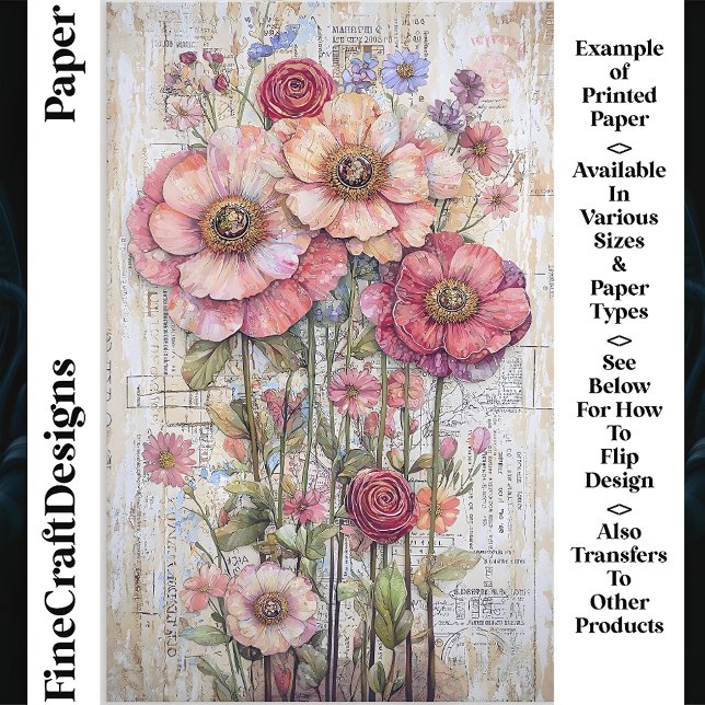 Shabby Chic Pastel Floral Collage CS5 Craft Paper (Creator Uploaded)