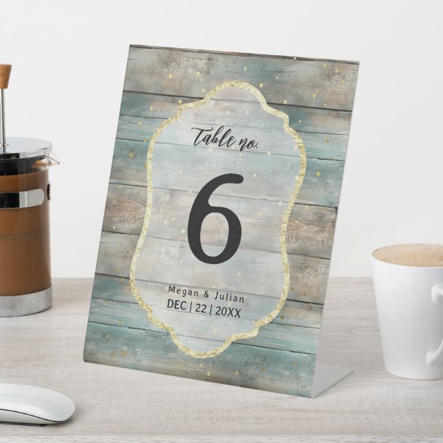 Shabby Chic Pastel Wood  Pedestal Sign (In SItu)