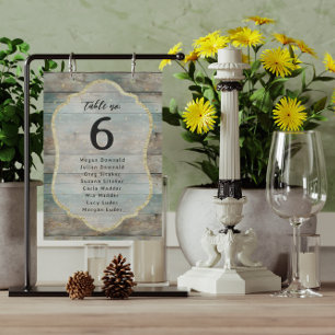 Shabby Chic Pastel Wood Table Number
