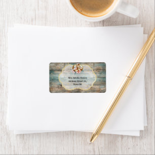 Shabby Chic Pastel Wood Wedding Address Label