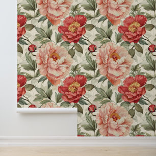 Shabby chic peony floral wall decor