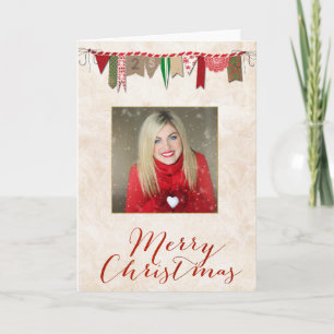 Shabby Chic Photo Christmas Card