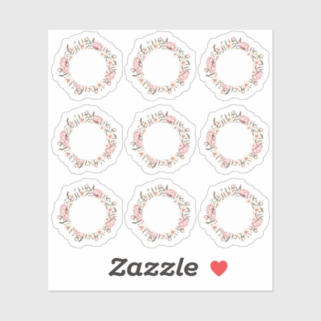 Shabby Chic Pink Floral Roses Wreath Planner Sheet (Sheet)