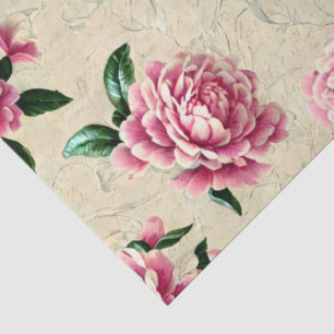 Shabby Chic Pink Gardenias Tissue Paper