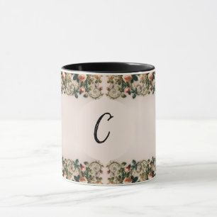 Shabby Chic Pink Rose Vines Floral Elegant Mug