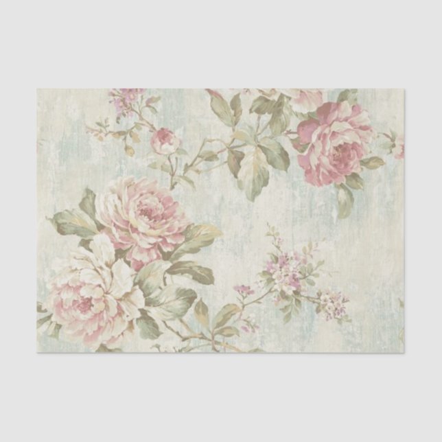 Shabby Chic Pink Series Design 16 Tissue Paper (Front)