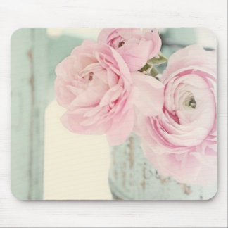 Shabby Chic Pitcher of Pink Flowers Mouse Mat