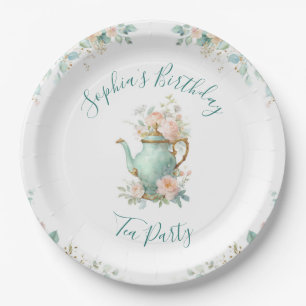 Shabby Chic Romantic Vintage Roses Floral Party Paper Plate