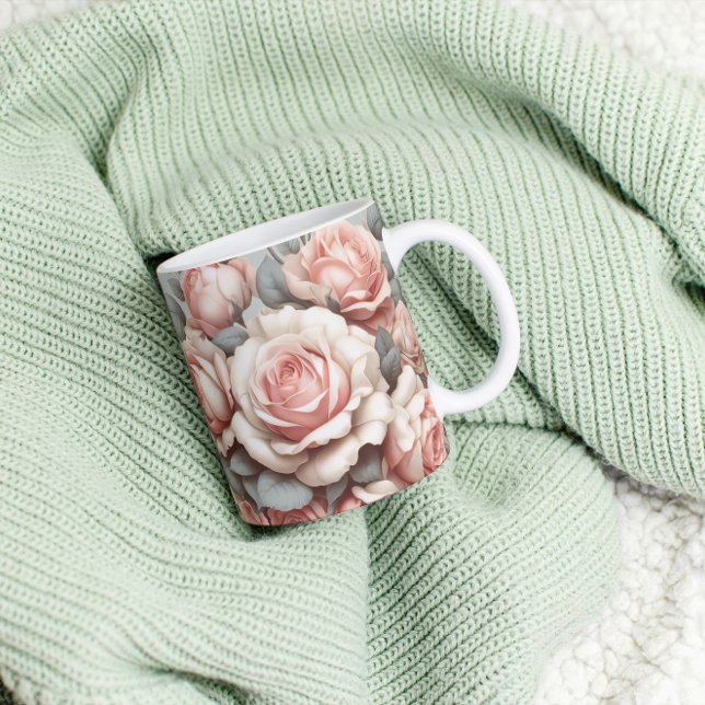 Shabby Chic Rose Delight Coffee Mug (Creator Uploaded)