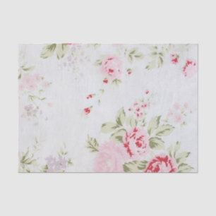 Shabby Chic Rose Floral Tissue Paper