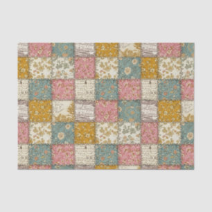 Shabby Chic Rose Quilt Pattern Tissue Paper