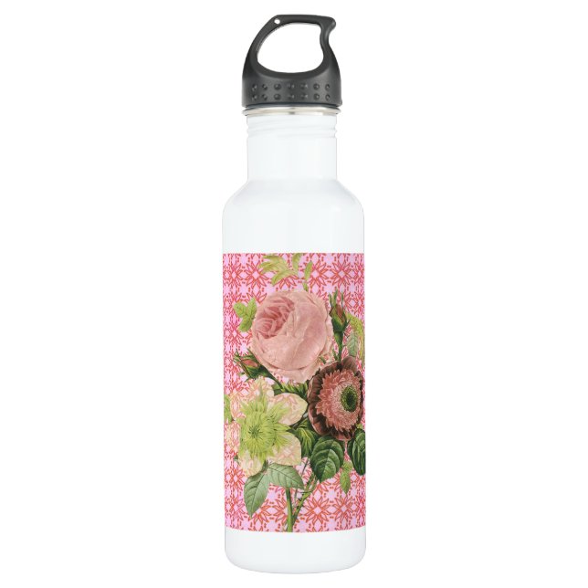 Shabby Chic Roses 710 Ml Water Bottle (Front)