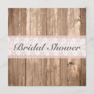 Shabby Chic Rustic Bridal Shower Customisable Invitation