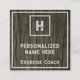 Shabby Chic & Rustic Exercise Coach Business Card