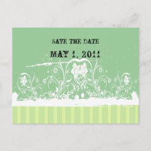 Shabby Chic Save the Date Announcement Postcard