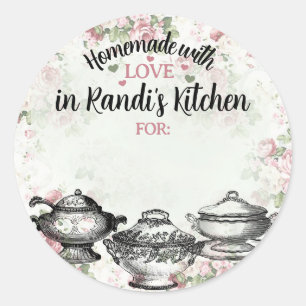 Shabby chic soup terrines food gift tag labels