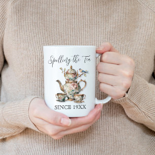 Shabby Chic Spilling the Tea Since Cup Mug Gift