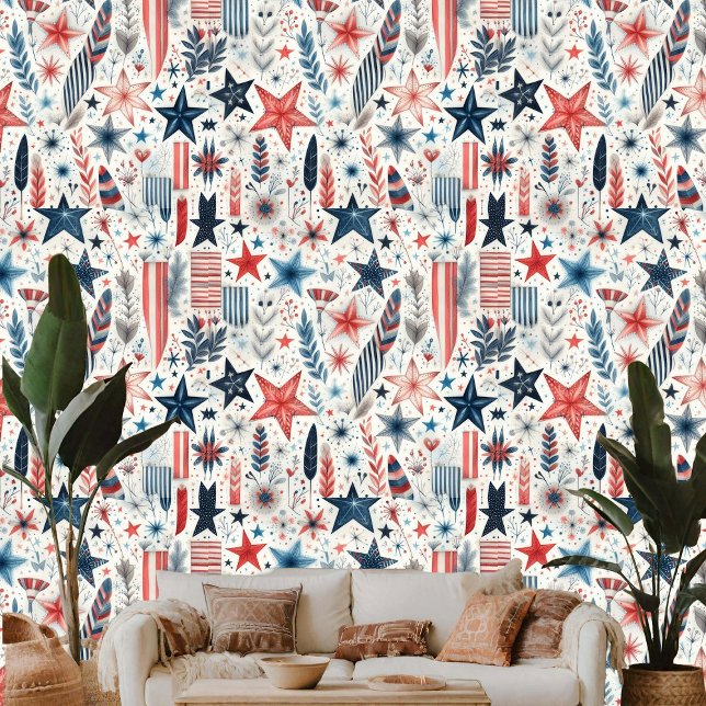 Shabby Chic Star Feathers Pastel Boho Art Theme  Wallpaper (Shabby Chic Star Feathers Pastel Boho Art Theme Wallpaper)