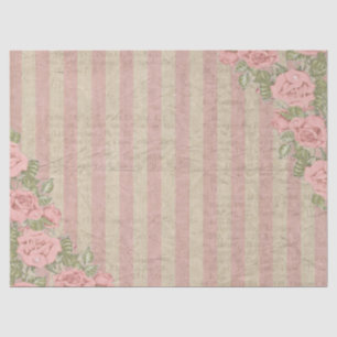 Shabby Chic Striped Floral Wedding Tissue Paper