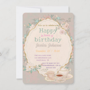 Shabby Chic Tea Party Invitation