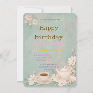 Shabby Chic Tea Party Invitation