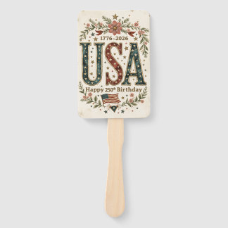 Shabby Chic USA 250th Birthday Hand Fan