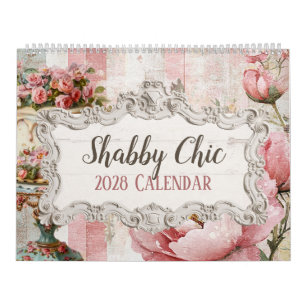 Shabby Chic Vintage Cottage Calendar