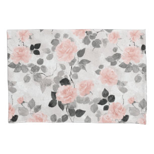 Shabby Chic Vintage Floral Pink Roses Elegant Pillowcase