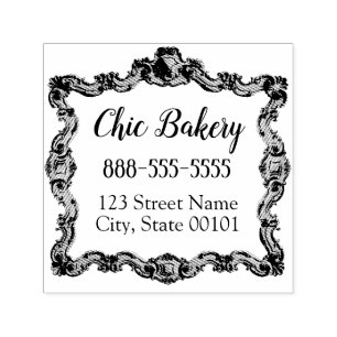 Shabby Chic Vintage Frame Self Inking Rubber Stamp