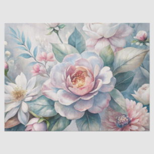 Shabby Chic Vintage Inspired Pastel Floral  Tissue Paper